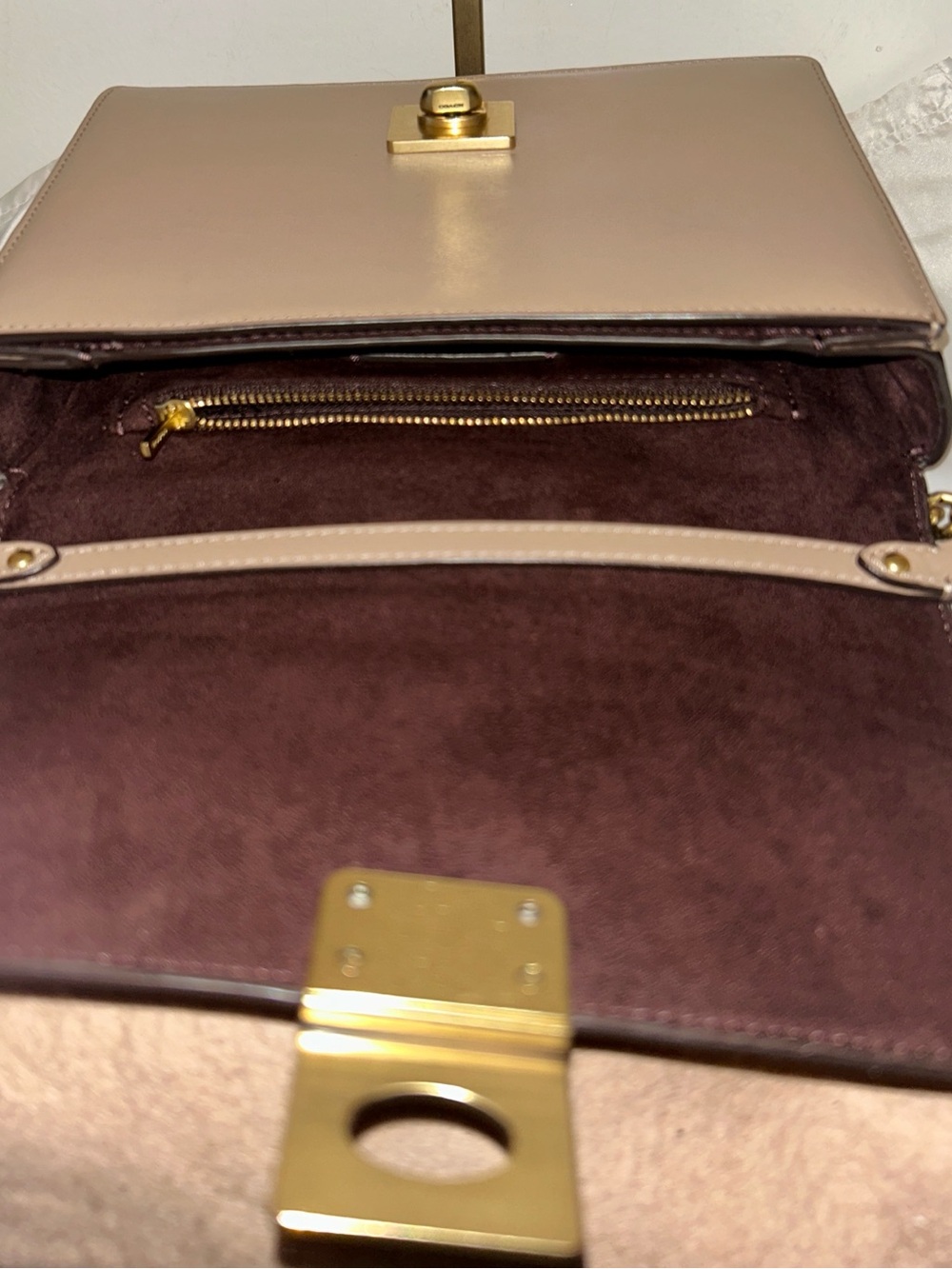 Coach Hutton Shoulder Bag With Colorblock Quilting 739 Like New! - Picture 12 of 15